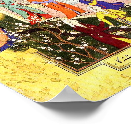 Perzische miniatuur: Yusuf en Maidens van Zulaykha Poster (Hoek)