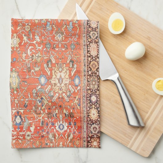 Perzische neerwaartse druk op de zijde theedoek (Quarter Fold)