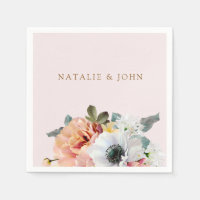 Perzische Peach Floral Engagement Party