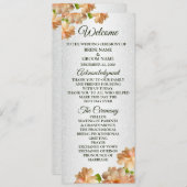 Perzische Rozen Floral Silver Glitter Elegant Wedd Programma (Voorkant / Achterkant)