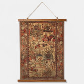 Perzische Rug Knights Teheran Gold Design Hangend Wandkleed (Voorkant)