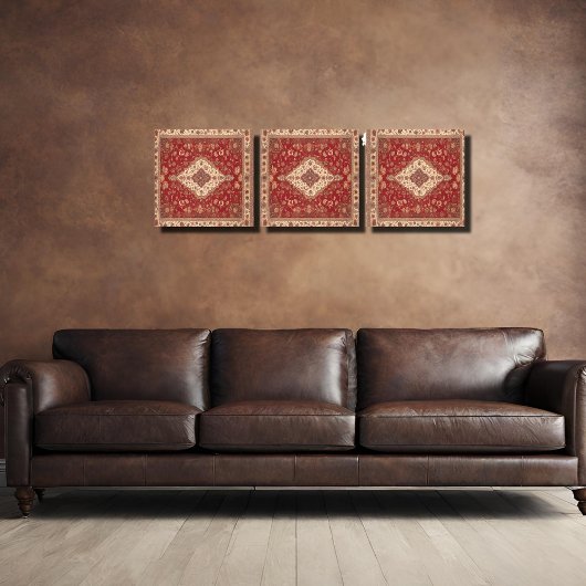 Perzische tapijt look design canvas afdruk