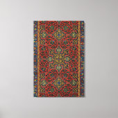 Perzische tapijt rood blauw Classic Canvas Afdruk (Voorkant)