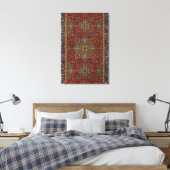 Perzische tapijt rood blauw Classic Canvas Afdruk (Insitu (Slaapkamer))