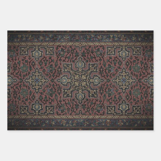 Perzische tapijt rood blauw Classic Inpakpapier Vel (Voorkant 2)