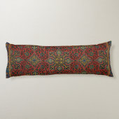 Perzische tapijt rood blauw Classic Lichaamskussen (Achterkant)