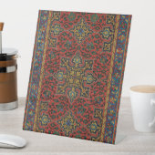 Perzische tapijt rood blauw Classic Reclamebord Met Voetstuk (Insitu)