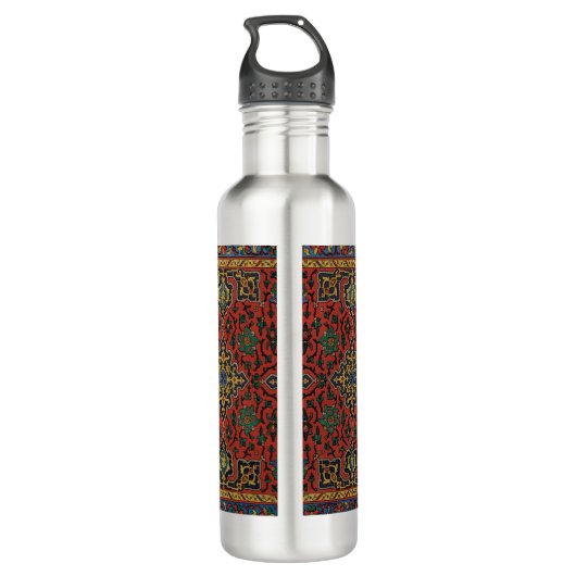 Perzische tapijt rood blauw Classic Waterfles (Achterkant)