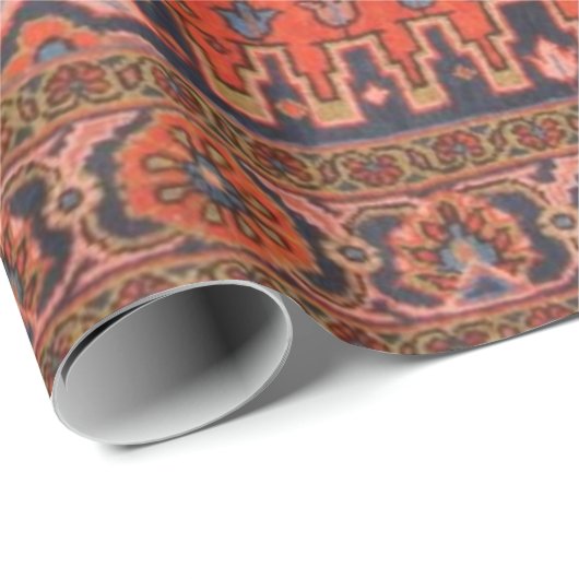 Perzische Tapijten Antiek Accent Turks Retro Cadeaupapier (Rol Hoek)