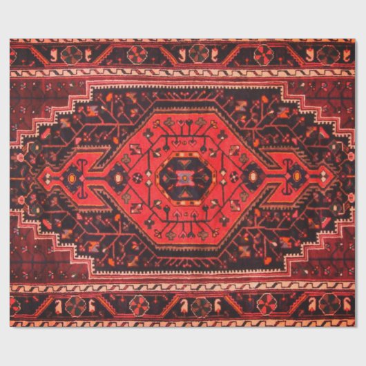 Perzische Tapijten Antiek Accent Turks Retro Cadeaupapier (Vlak)
