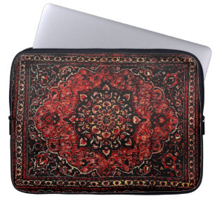 Perzische tapijten in roos gekleurd veld laptop sleeve