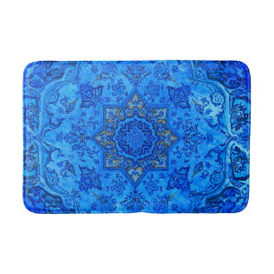 Perzische tapijtstijl in blues badmat