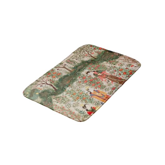 Perzische tuin, 15e eeuw (m/v op papier) badmat (Gekanteld)