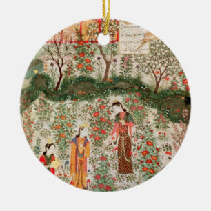 Perzische tuin, 15e eeuw (m/v op papier) keramisch ornament