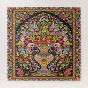  Perzische Turkse Bloemen Mid Century Legpuzzel