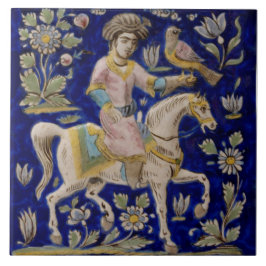 Perzische valk op Horseback Repro Antiek Tile Tegeltje