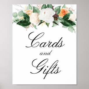Perzische Waterverf Floral Kaarten en Gifts Weddin Poster
