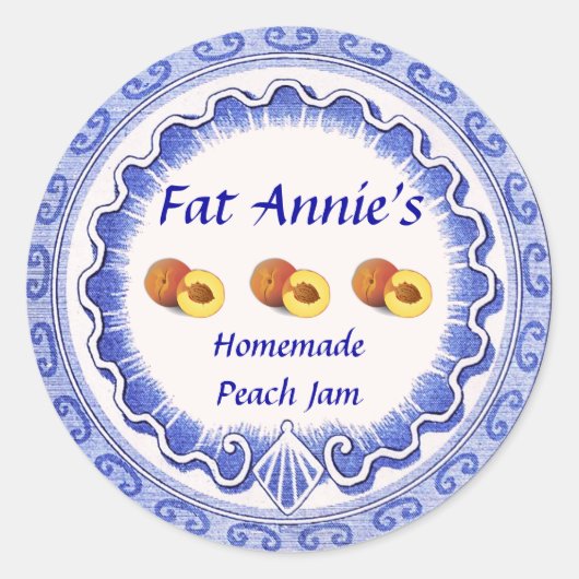 Perziumellabel Ronde Sticker (Voorkant)