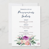 Pesach - Invitation PERSONNALISÉE pour la soirée S (Dos)