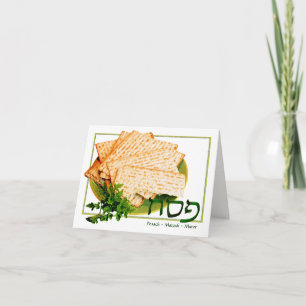 "Pesach, Matzah, carte de pâque de Maror"
