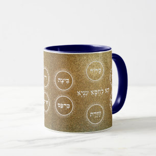 Pesach - Pasover Hebrew Seder Bord Koffie Mok