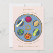 Pesach Seder Bord Happy Pesach Avondmaal Kaart (Voorkant)