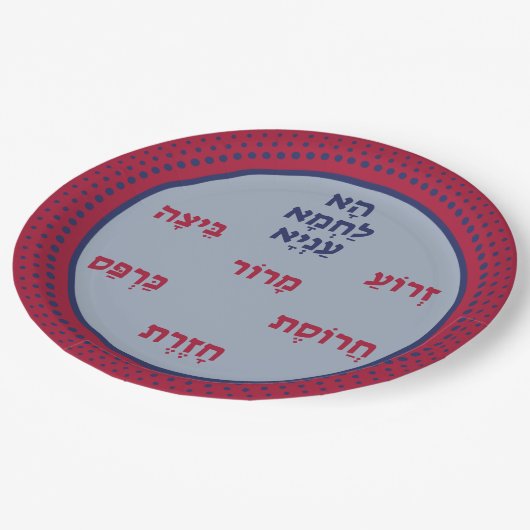 Pesach Seder Bord Hebreeuwse Passover (Gekanteld)