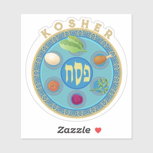 Pesach Seder Bord Kosher Pesach Sticker (Vel)