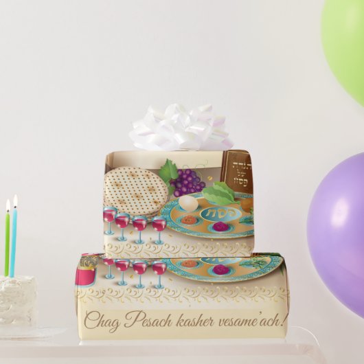 Pesach Seder Kosher zes verschillende Passover foo Cadeaupapier (Feestgeschenken)