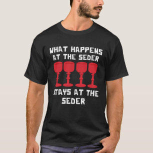 Pesach Wat er bij de Seder gebeurt blijft Matzah W T-shirt