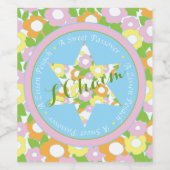 Pesach Wijnfles Label Pesach Bloemen Wijn Etiket (Enkel label)