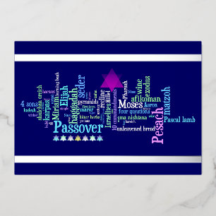 Pesach Word Passovercard Folie Feestdagenkaart