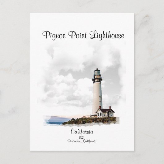 PESCADERO POINT VUURTOREN - BRIEFKAART (Voorkant)