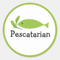 Pescatarian Diet Poisson écologique Vert Étiquette