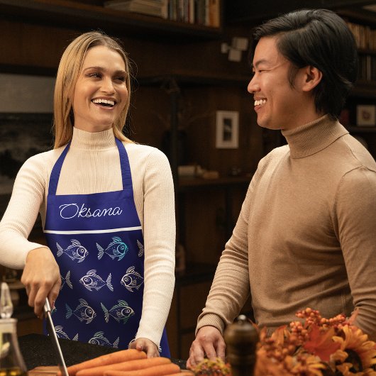 Pescatarisch patroon schort