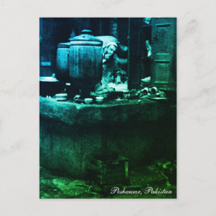 Peshawar, Tea Maker, Travel, Pakistan Briefkaart