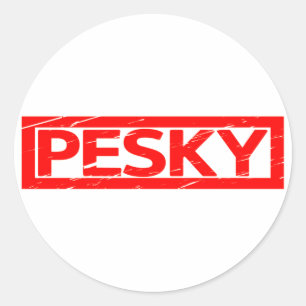 Pesky Stamp Ronde Sticker