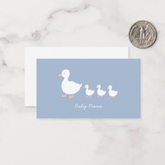 Pesonalized Baby Duckling Merci Cartes de notes (Devant/Arrière en situation)