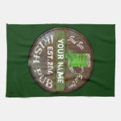 Pesonalized Irish pub-teken Theedoek (Horizontaal)