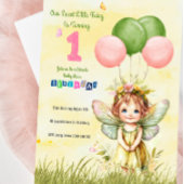 Pesonalized Sweet Fairy First Birthday Invitation