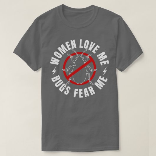 Pest Control Bug Exterminator Funny Bugs Angst T-shirt (Design voorkant)