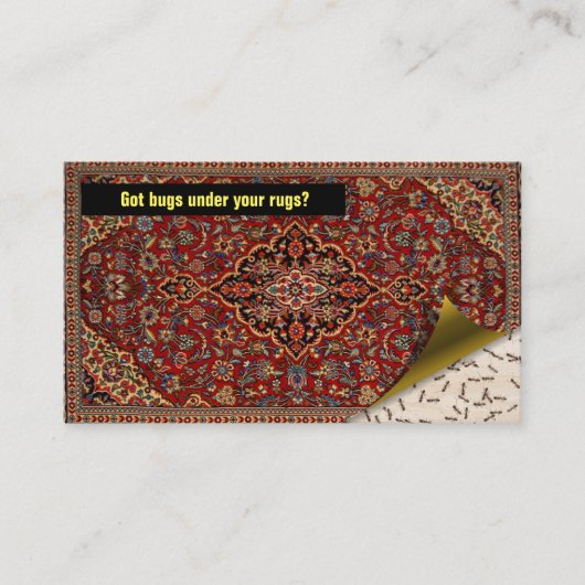 Pest Control Exterminator - Heb je bugs? Perzisch  Visitekaartje (Voorkant)