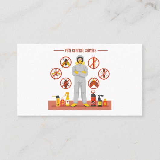 Pest Control Exterminator Service Visitekaartje (Voorkant)