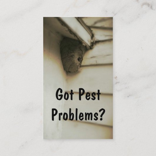 Pest Control Exterminator Visitekaartje (Achterkant)