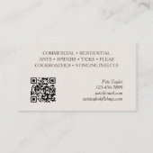 Pest Control Exterminator Visitekaartje (Achterkant)