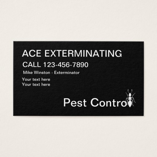 Pest Control Extermining Visitekaartjes (Voorkant)