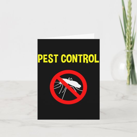 Pest Control Funny Halloween Costume Exterminator Kaart (Voorkant)
