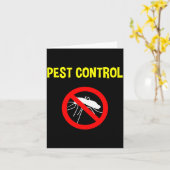 Pest Control Funny Halloween Costume Exterminator Kaart (Gele Bloem)