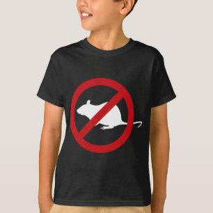 Pest Control Rat Sign Gag Cadeaubon No Rats allowa T-shirt