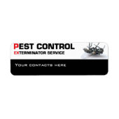 Pest control-service etiket (Voorkant)
